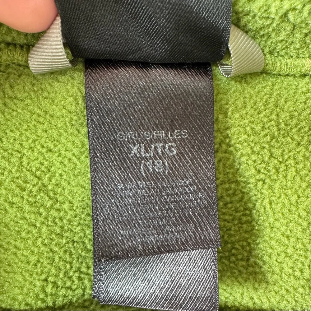 The North Face Kids Green and Gray Denali Full Zip Fleece Jacket Youth XL‎ 18